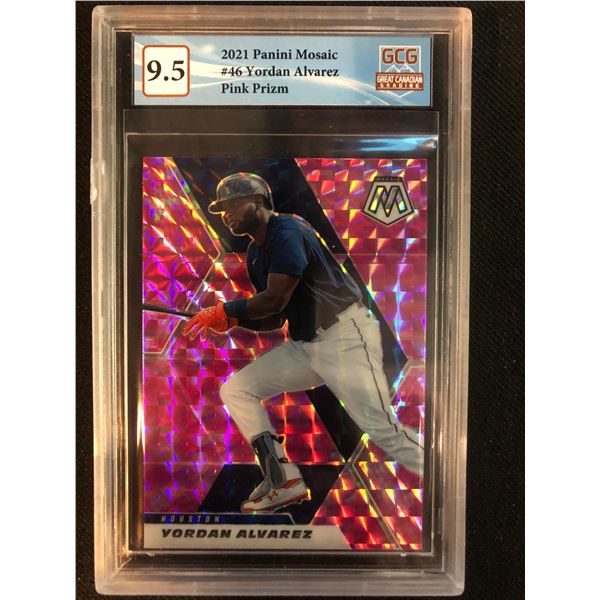 2021 PANINI MOSAIC NO.46 YORDAN ALVAREZ PINK PRIZM (GCG 9.5)