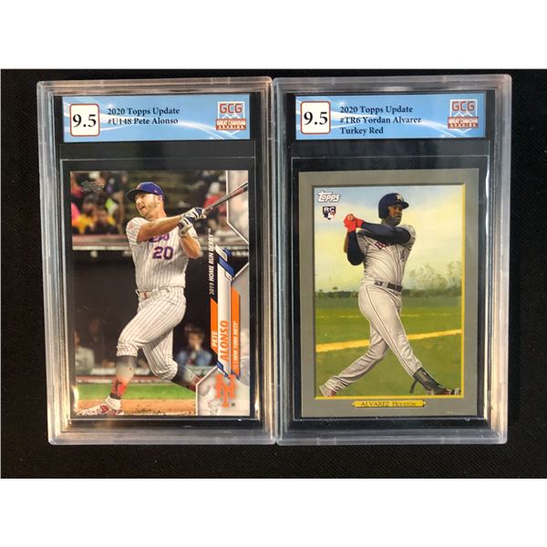 GCG HIGH GRADE BASEBALL CARD LOT (PETE ALONSO/ YORDAN ALVAREZ)