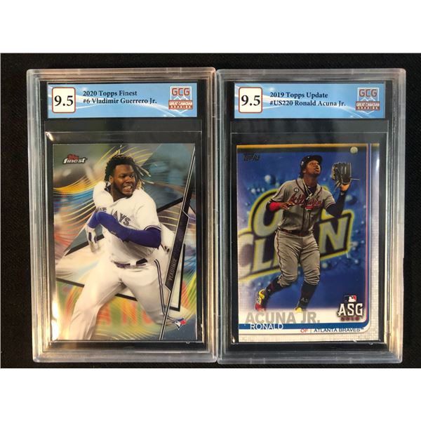 GCG HIGH GRADE BASEBALL CARD LOT (VLADIMIR GUERRERO JR./ RONALD ACUNA JR.)