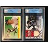 Image 1 : GCG HIGH GRADE BASEBALL CARD LOT (MICKEY MANTLE/ JOSE RAMIREZ)