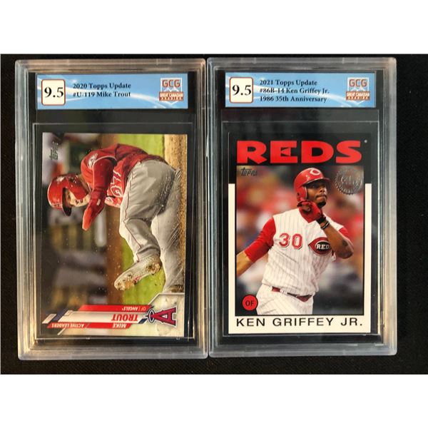 GCG HIGH GRADE BASEBALL CARD LOT (MIKE TROUT/ KEN GRIFFEY JR.)