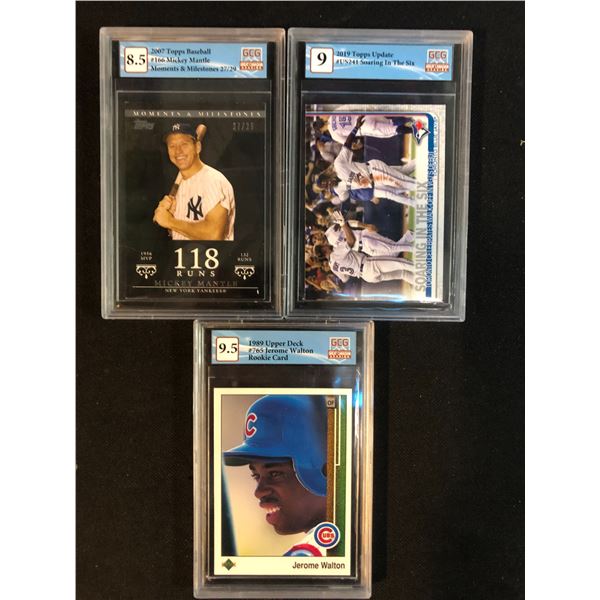 GCG HIGH GRADE BASEBALL CARD LOT