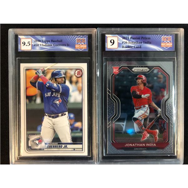 GCG HIGH GRADE BASEBALL CARD LOT (VLADIMIR GUERRERO JR./ JONATHAN INDIA)