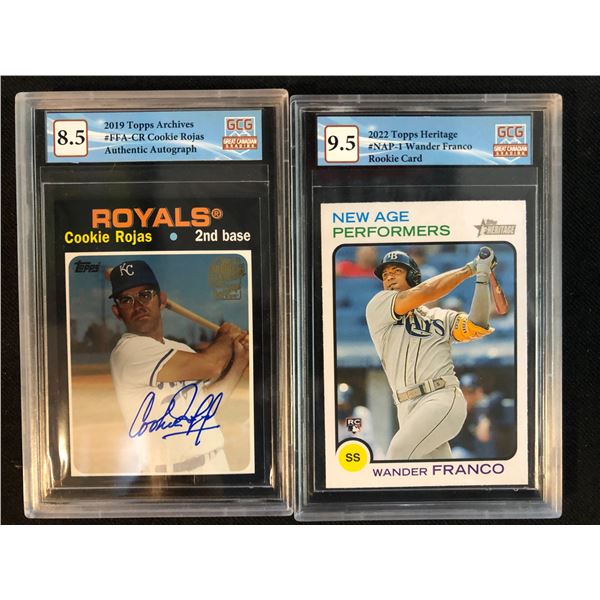 GCG HIGH GRADE BASEBALL CARD LOT (COOKIE ROJAS AUTO/ WANDER FRANCO RC)