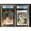 Image 1 : GCG HIGH GRADE BASEBALL CARD LOT (COOKIE ROJAS AUTO/ WANDER FRANCO RC)