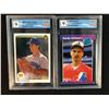 Image 1 : GCG HIGH GRADE BASEBALL CARD LOT (TINO MARTINEZ RC/ RANDY JOHNSON RATED RC)