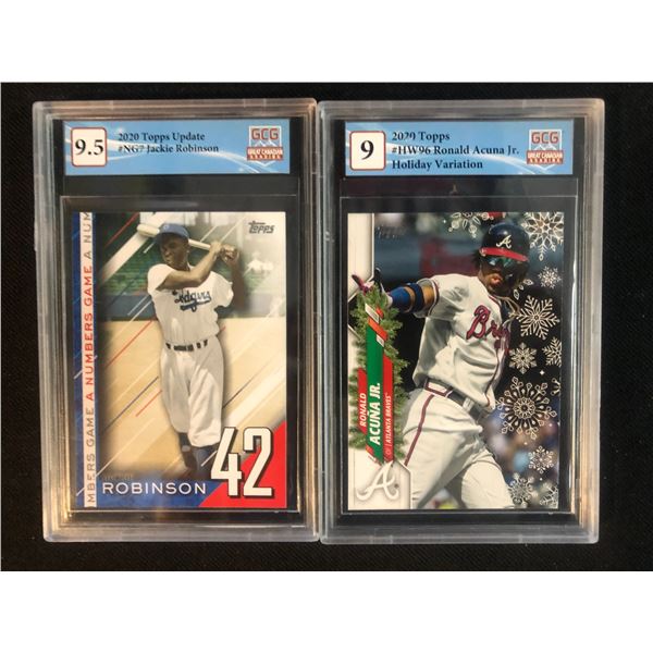 GCG HIGH GRADE BASEBALL CARD LOT (JACKIE ROBINSON/ RONALD ACUNA JR.)