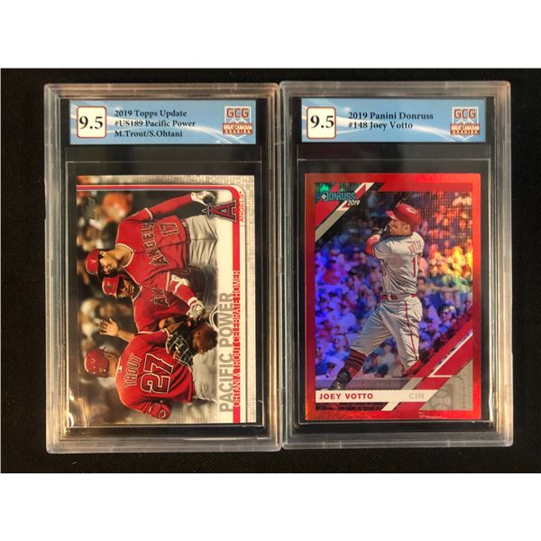 GCG HIGH GRADE BASEBALL CARD LOT (M.TROUT, S. OHTANI/ JOEY VOTTO)