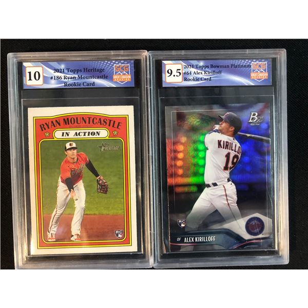 GCG HIGH GRADE BASEBALL ROOKIE CARD LOT (RYAN MOUNTCASTLE/ ALEX KIRILLOFF)