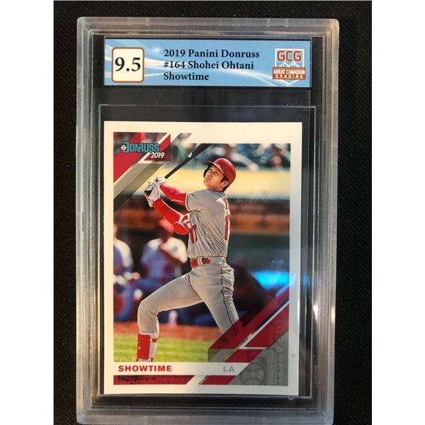 2019 PANINI DONRUSS NO.164 SHOHEI OHTANI SHOWTIME (GCG 9.5)