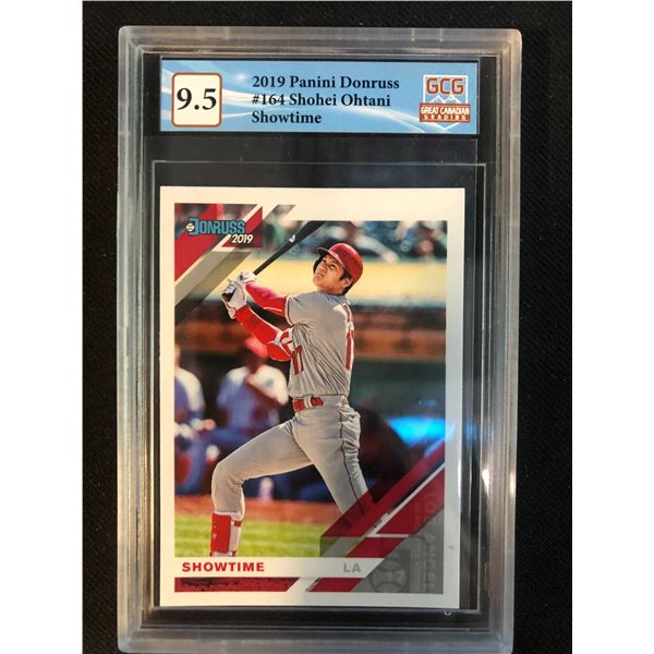 2019 PANINI DONRUSS NO.164 SHOHEI OHTANI SHOWTIME (GCG 9.5)