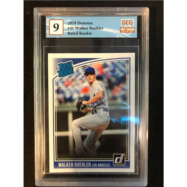 2018 DONRUSS NO.41 WALKER BUEHLER RATED ROOKIE (GCG 9)