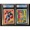 Image 1 : GCG HIGH GRADE 1990 MARVEL CARD LOT