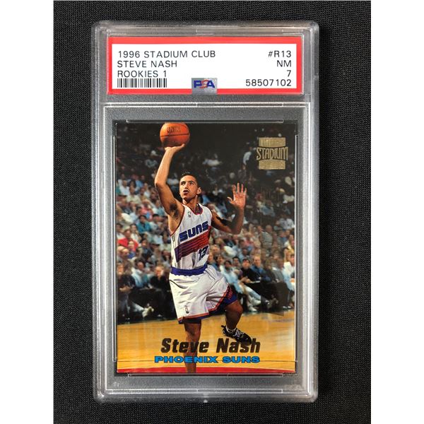 1996 STADIUM CLUB NO.R13 STEVE NASH (PSA 7)