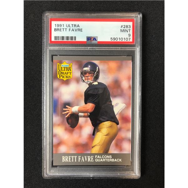 1991 FLEER ULTRA NO.283 BRETT FAVRE RC (PSA 9)