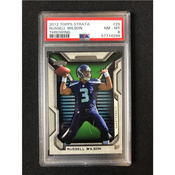 2012 TOPPS STRATA NO.29 RUSSELL WILSON RC (PSA 8)