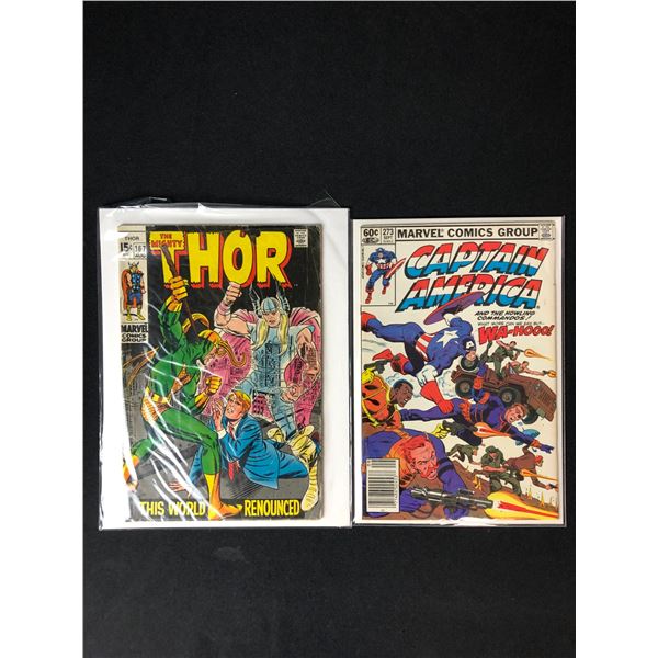 THOR #167 AND CAPTIAN AMERICA #273 MARVEL COMICS