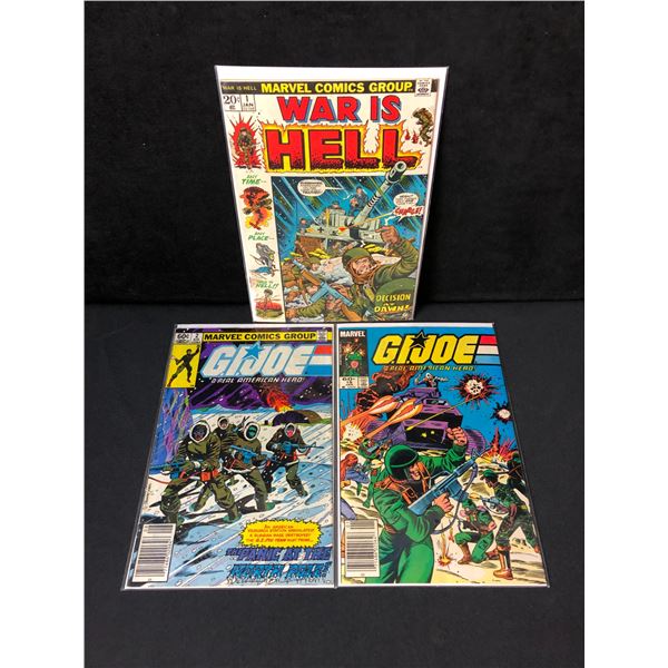 WAR IS HELL AND GI-JOE COMIC LOT MARVEL COMICS