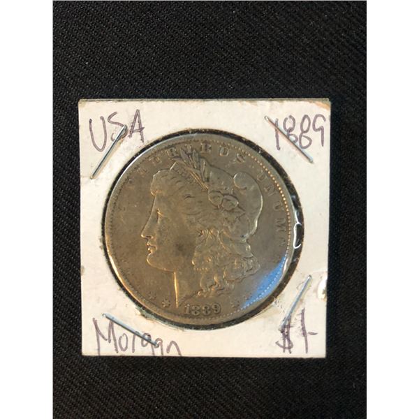 1889 MORGAN SILVER DOLLAR .900 SILVER