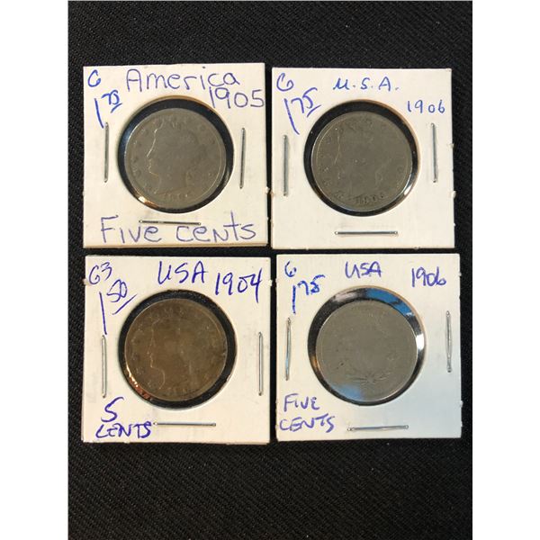 LOT OF USA LIBERTY 5 CENTS