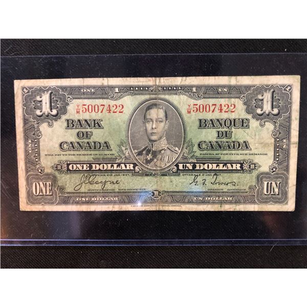 1937 CANADIAN $1.00 BILL