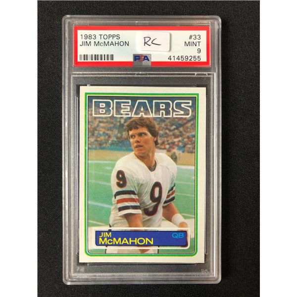 1983 TOPPS  #33 JIM McMAHON PSA GRADED 9