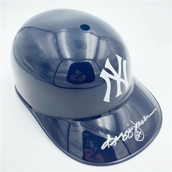 Reggie Jackson Autographed New York Yankees Souvenir Batting Helmet (JSA COA)