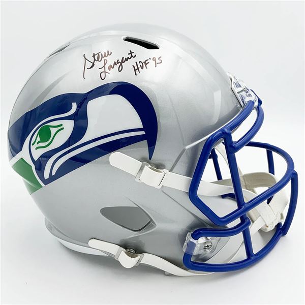 Steve Largent Autographed Seattle Seahawks Helmet (JSA COA))