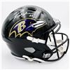 Image 1 : Ray Lewis Autographed Baltimore Ravens Helmet (JSA COA))