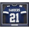 Image 1 : DEION SANDERS SIGNED FRAMED FOOTBALL JERSEY (BECKETT COA)