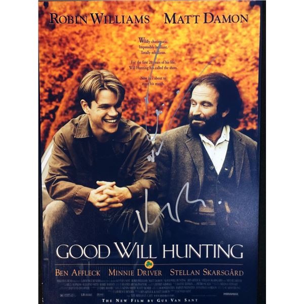 MATT DAMON AND ROBIN WILLIAMS SIGNED 8X10 PHOTO (RA COA)