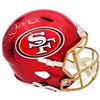 Image 1 : JOE MONTANA SIGNED 49ERS FLASH RED FULL-SIZE SPEED HELMET (FANATICS HOLO)