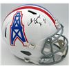 Image 1 : Earl Campbell Autographed Houston Oilers White Full Size Replica Helmet "HOF 91" JSA