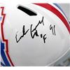 Image 2 : Earl Campbell Autographed Houston Oilers White Full Size Replica Helmet "HOF 91" JSA