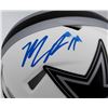 Image 2 : Micah Parsons Signed Dallas Cowboys Lunar Eclipse White Speed Mini Helmet (Smudged) Fanatics Holo