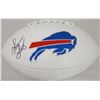 Image 1 : THURMAN THOMAS SIGNED BILLS LOGO FOOTBALL (BECKETT COA)