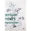 Image 4 : American Century (17) Romo, Rice, Bettis, Pederson Signed Pin Flag BAS