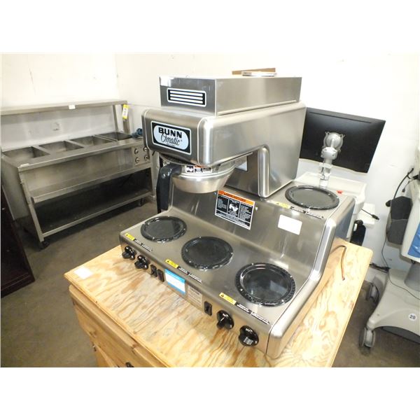 Bunn 5 Burner Coffee Machine & Wooden Cabinet