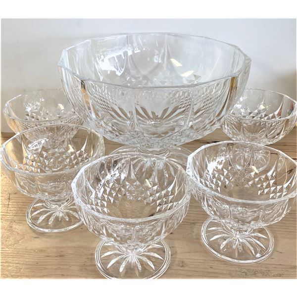 Vintage Crystal Trifle Dessert Bowl set