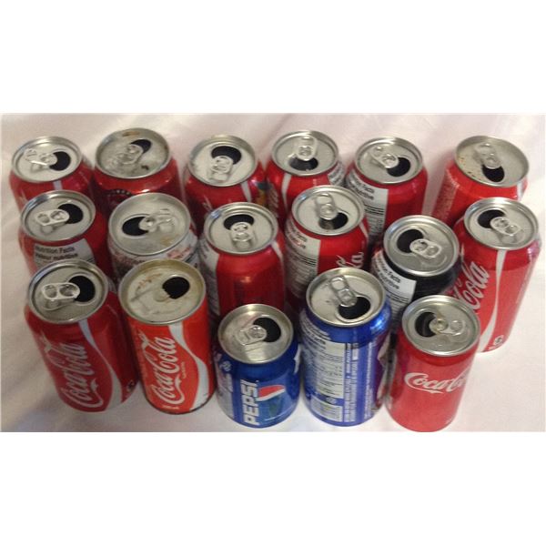 Collection of coca cola cans