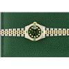 Image 4 : Rolex Ladies Two Tone Green Diamond & Emerald Datejust Wristwatch