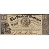 Image 1 : 1865 $10 State of Georgia Milledgeville, GA Obsolete Note