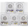 Image 2 : Lot of (5) 2016-Mo Mexico Proof 1/4 oz Silver Libertad Coins PCGS PR69DCAM