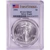 Image 1 : 1991 $1 American Silver Eagle Coin PCGS MS69 First Strike