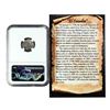 Image 2 : El Cazador Shipwreck (1772-83) Mexico 1/2 Real Silver Coin NGC Genuine w/ Story Card