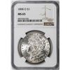 Image 1 : 1898-O $1 Morgan Silver Dollar Coin NGC MS65