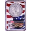 Image 2 : 2019-W $1 Proof American Silver Eagle Coin NGC PF70 Ultra Cameo Congratulations Flag