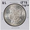 Image 1 : 1878 7/8TF $1 Morgan Silver Dollar Coin