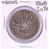 Image 1 : 1868 ZsYH Mexico 4 Reales Silver Coin