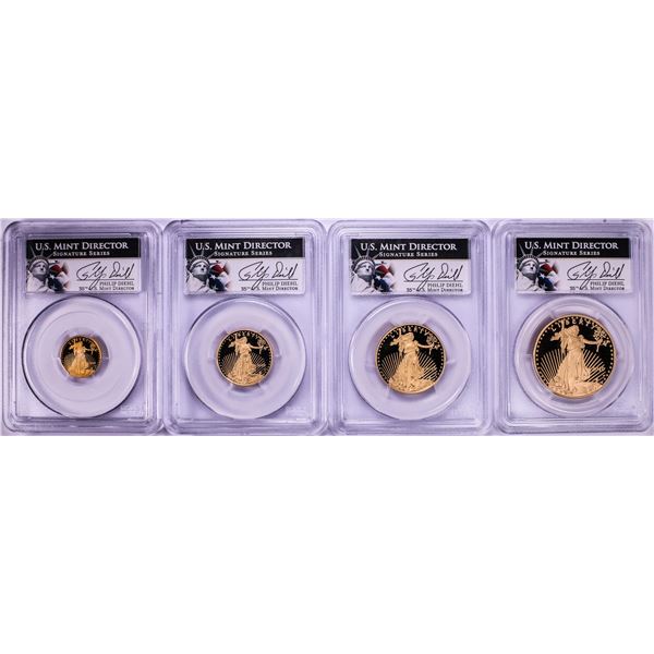 Set of 2010-W Proof American Gold Eagle Coins PCGS PR69 Philip Diehl Signature